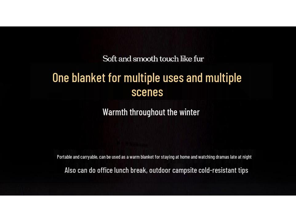 G5Z Luxus-Kunstfuchsfell-Decke - Extra dicke Winter-Raschel-Tagesdecke