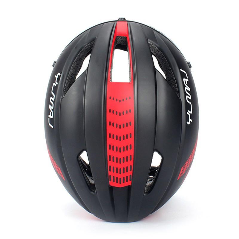 YUMAJ Aero Leichter Fahrradhelm Rennrad Fahren Halbschalen-Design CE CPSC Zertifiziert Schwarz Rot M/L