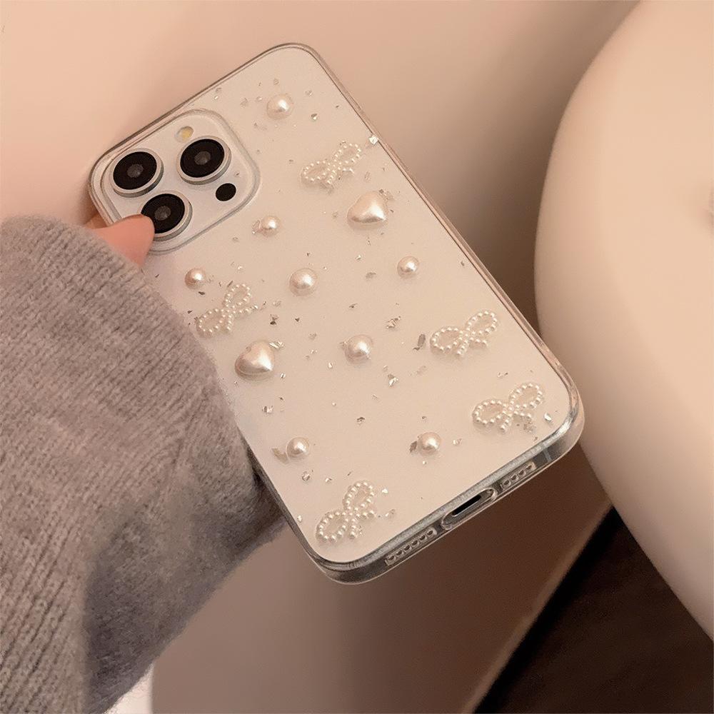 Pearl Bow Phone Case For Iphone 16/15/14/13/12/11