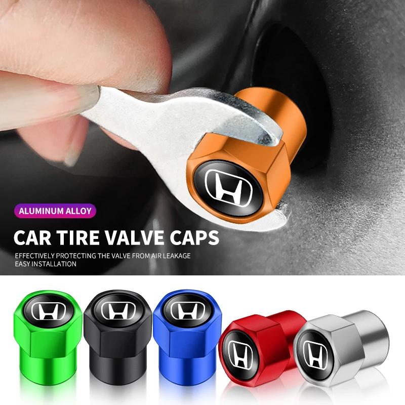 4Pcs Car Wheel Tire Valve Caps Airdust Covers For Honda City Civic FIT CRV Accord Jazz HRV Stepwgn Insight Odyssey Vezel CRZ RA8