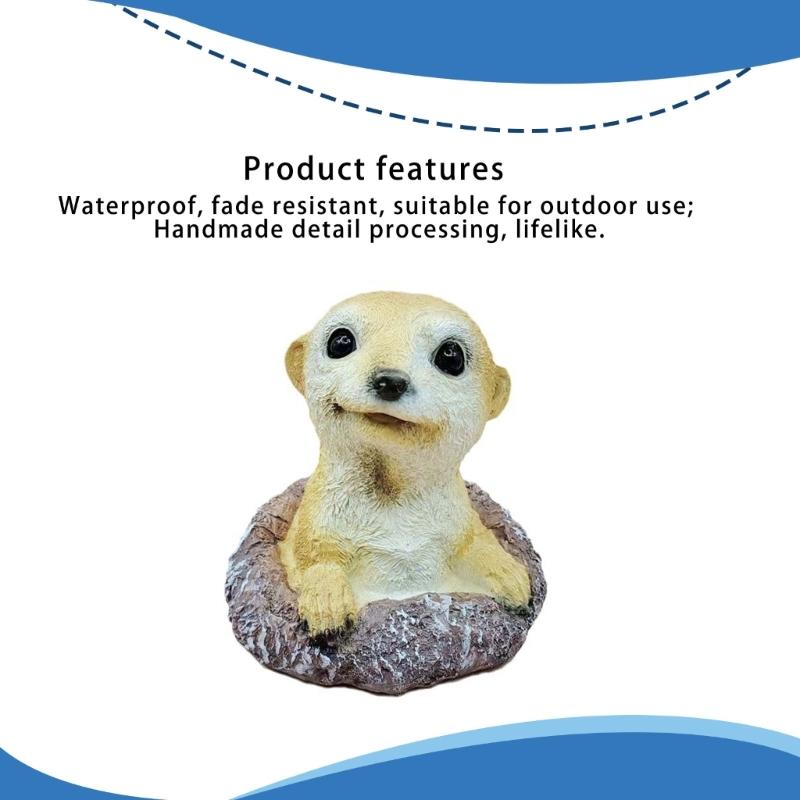 Realistic Groundhog Figurine Garden Statue Resin Animal Yard Decoration for Indoor Outdoor Lawn Yard Patio Balcony Decors