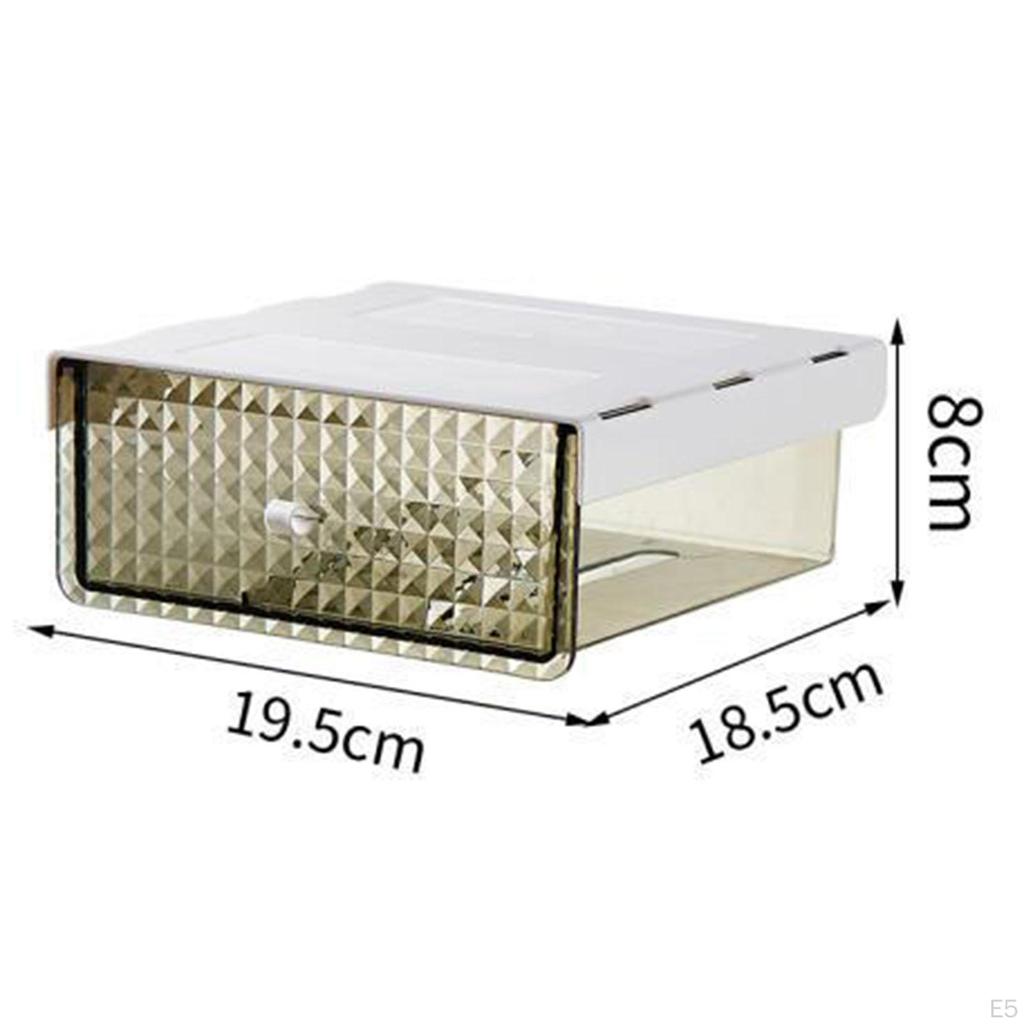 Schubladen-Organizer unter dem Schreibtisch, Mehrzweck-Taschentuchbox mit transparenter Funktion und 2 Fächern für