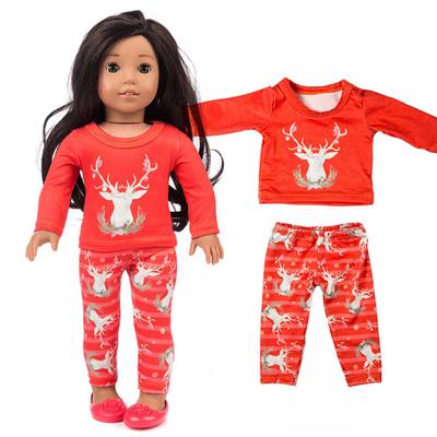 Chirstmas Clothes Pants Shirt For 18 Inch American Boy Doll Accessory Girl Toy