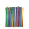 100Pcs Mehrfarbige Kunststoff Strohhalme Küche Getränke Einweg Trinken Stroh Cocktail Rietjes Hochzeit Party Zubehör