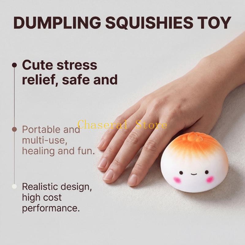 E7Ce Funny Face Baozi Stress Reliever Pocket Size Soft Squeeze Toy For Student Office
