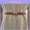 Minimalist Leather Waist Belt For Women With Alloy Buckle And Handcrafted Finish