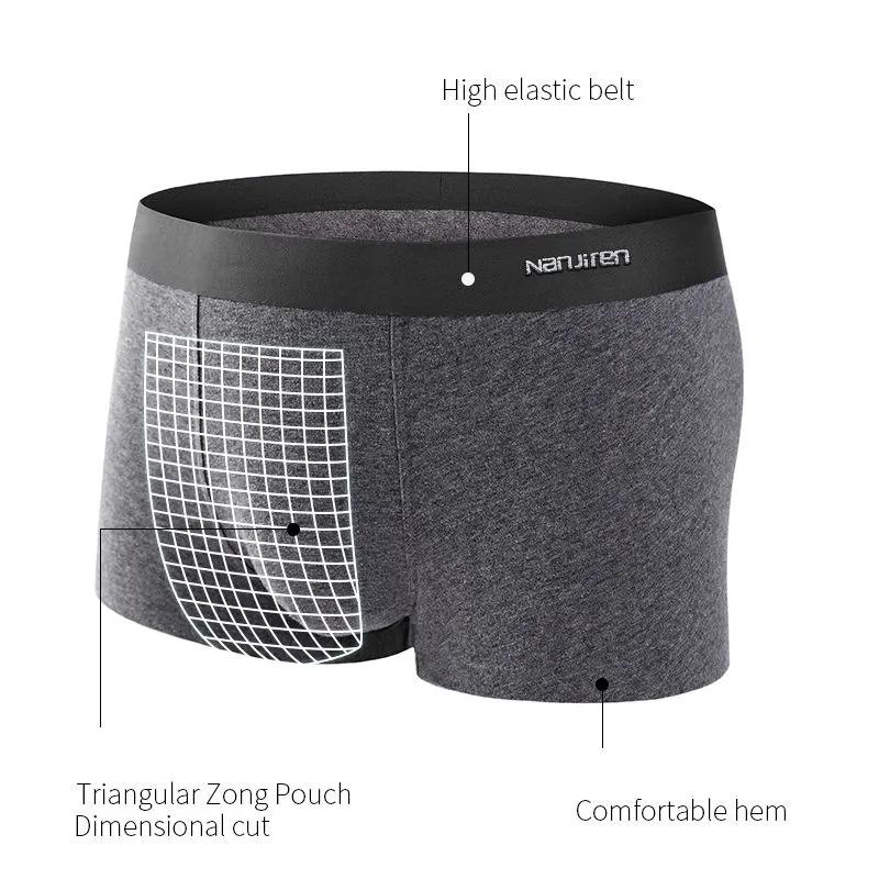 WTEMPO Cotton Men's Underwear 8PCS Breathable Sweat-absorbent Boxer Shorts Boxer Shorts