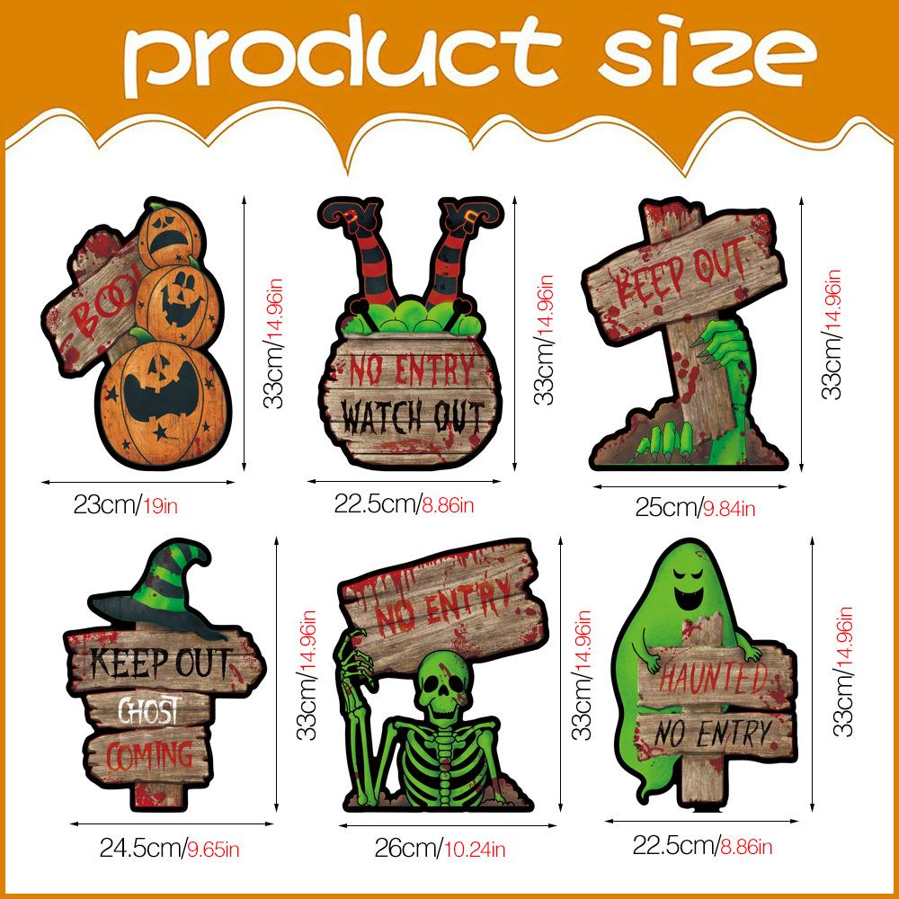 ZKB004 Halloween Skull Yard Stake: Festive Outdoor Decoration