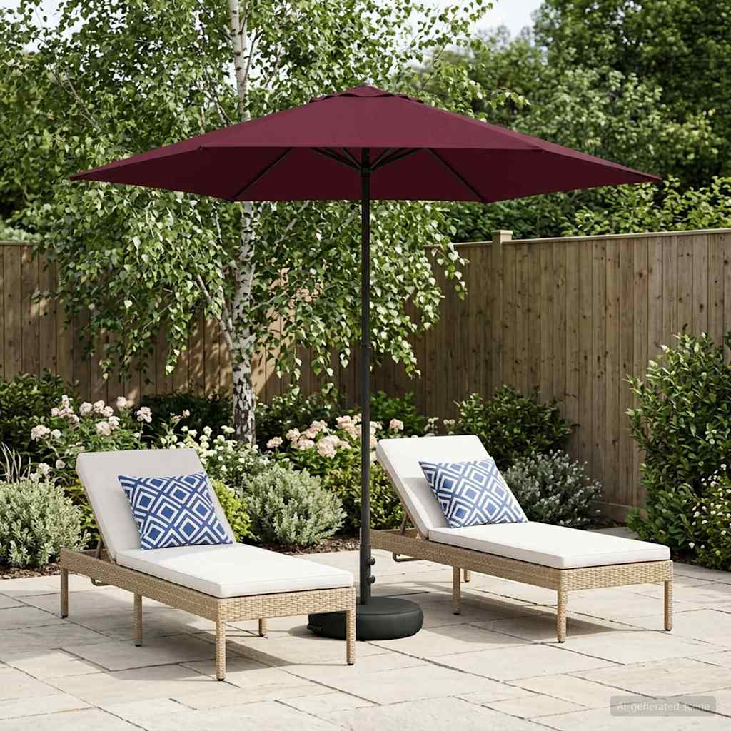 Garden Umbrella with Base 230 X 230 Cm Polyester Rectangular