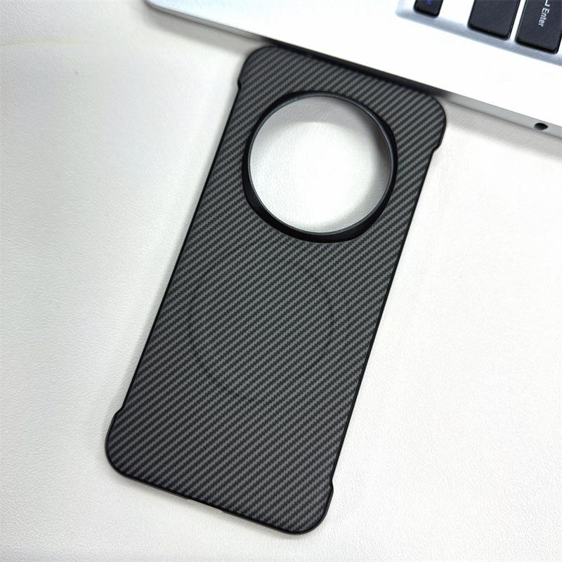 Applicable To Honor Magic7 Mobile Phone Case Without Border Large Hole Carbon Fiber Pattern Sticker Honor X60 Magnetic Anti-drop Protection