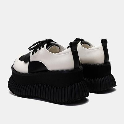 Mocasini noi pentru femei, cu platformă clasică, cu toc gros, pantofi negri pentru dama, Mary Jane Derby, pantofi de colegiu dulci cu vârf rotund Lolita