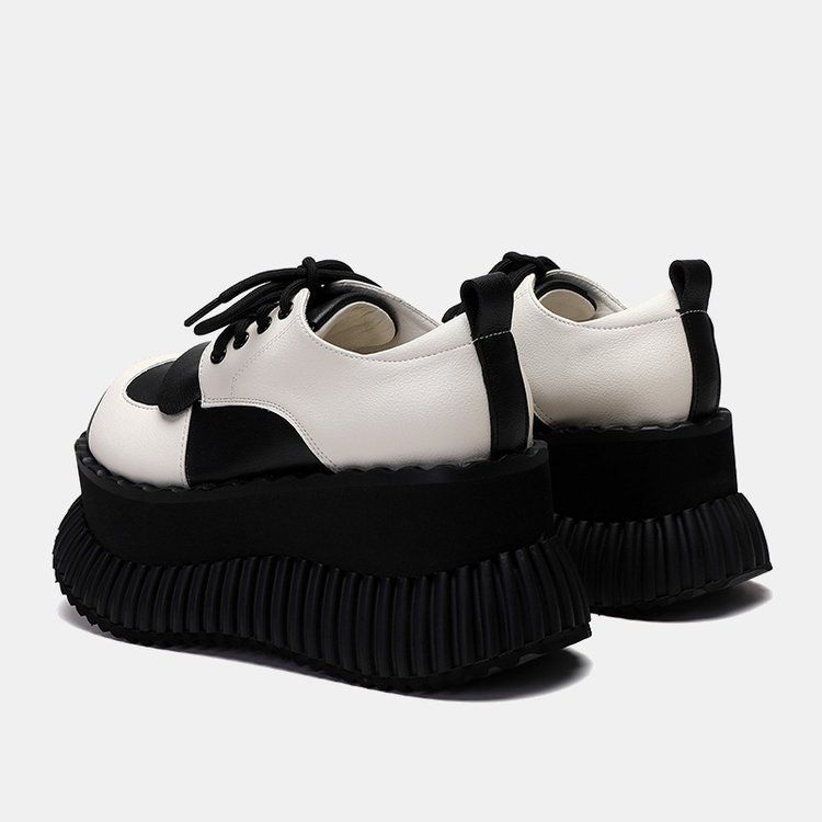 Fashion New Women Loafers Classic Platform Chunky Heel Black Ladies Pumps Female Mary Jane Derby Lolita Sweet Round Toe College Shoes