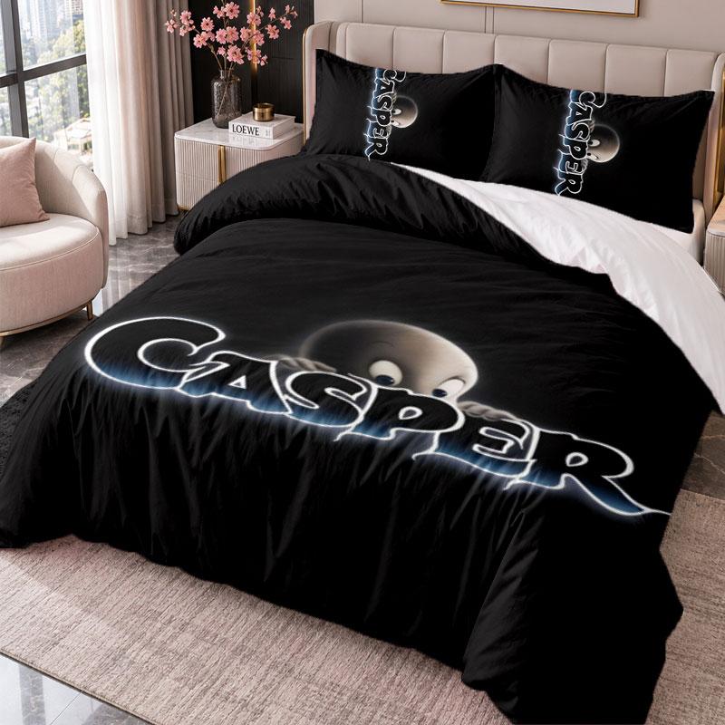 Casper the Friendly Ghost 3Pcs Bedding Set Duvet Cover With Two Pillowcases For Bedroom Home Decoration