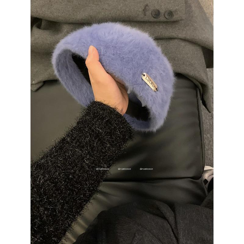 

Женский берет из кроличьего меха, осенне-зимний, двусторонний, шляпа с козырьком, новая мода, универсальный и для маленького лица one size