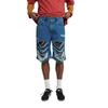 The Ragged Priest Mens Feral Denim Distressed Relaxed Fit Shorts