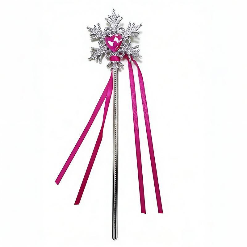 Elsa Princess Snowflake Crown & Wand Set for Kids - Christmas Magic Cosplay