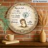 2D Flat, 1pc Round Aluminum Hanging Sign | Cute Hedgehog And Dandelion Vintage Wall Hanging, Inspirational Quotes For Living Room, Bedroom, Study