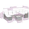 Garden Sofa Set with Cushions 8 pcs Black Poly Rattan