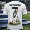 T-shirt 3D alla moda da uomo Cristiano Ronaldo Estate Sportswear da esterno Traspirante Palestra Corsa Allenamento Top per Fan Abbinamento Famigliare
