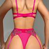 European & American Lace Mesh Hollow Out Lingerie Set - Sexy Two-Piece for Women