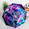 Colorful Gaming Adventure Umbrella Folding Umbrella, Automatic Umbrella 8-Frame for Travel, Camping Use Gift for Halloween Christmas