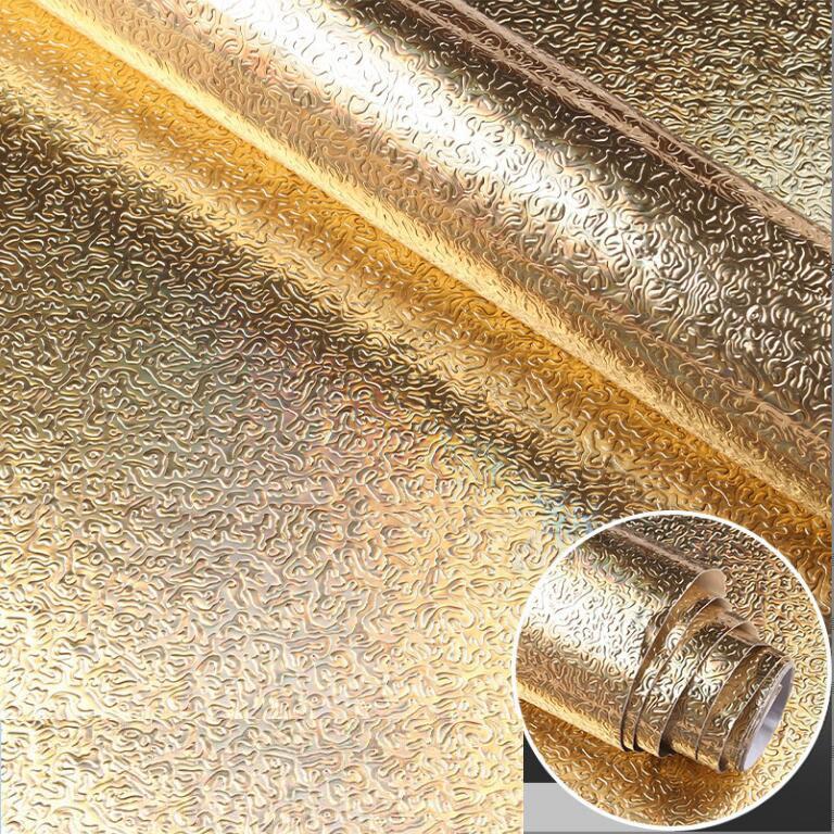 Autocolante de Perete pentru Bucătărie din Aluminiu Impermeabile Rezistente la Căldură Tapet Autoadeziv Renovare Mobilier Folie de Vinil Decorațiune