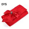 Imitation Silk Satin Clutch Bag with Bow Decoration Satin Fabric Cover Evening Handbag Weddings Formal Events Shoulder Bag
