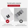 In-Stock Universal Black & White Folded Neck Labels for Men's & Women's Clothing
