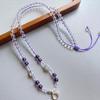 Amethyst Nine-Tailed Fox Beaded Necklace with 6mm Universal Thangka Clasp