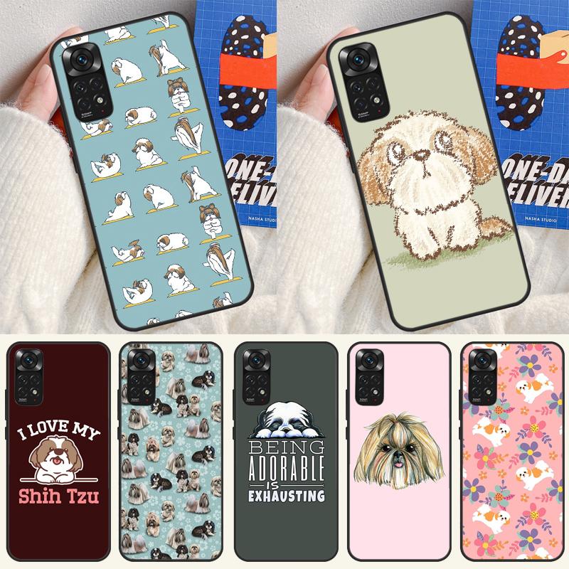Cartoon Shih Tzu Dog Case For Xiaomi Redmi Note 14 13 12 9 10 11 Pro 10S 11S 12S Cover For Redmi 13C 10C 12C 14C