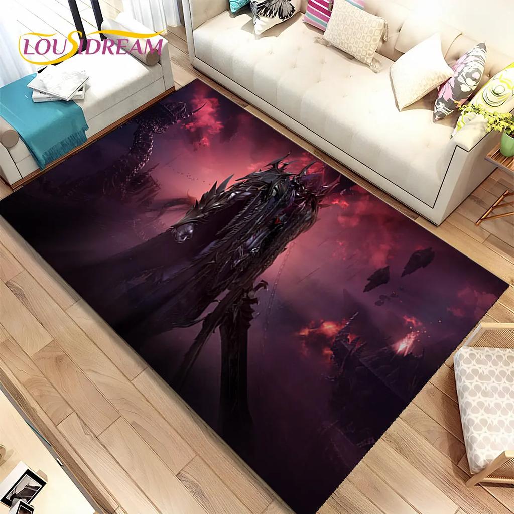 3D Lost Ark Game Gamer Cartoon Area Rug,Carpet Rug for Living Room Bedroom Sofa Doormat Decoration,kids Play Non-slip Floor Mat
