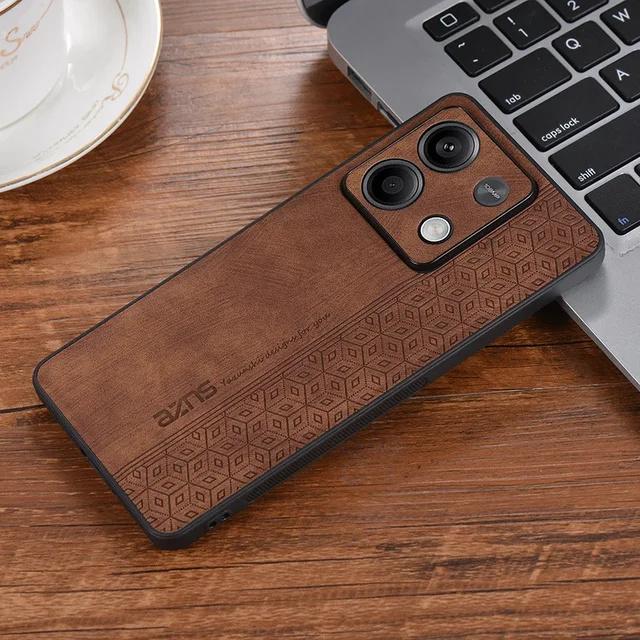Retro Embossing PU Leather Cover for Xiaomi Redmi Note 13 Pro Plus 5G 12 11 12S 11S 13C 12C 10C 10A Shockproof Silicone Soft Frame Phone Case