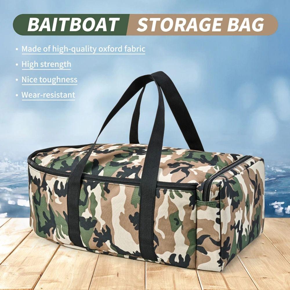 Camouflage Fishing Boat Storage Bag Large Capacity Bait Boat Handbag  Fishing Supplies