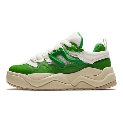 Comfortable Thick Sole Non-Slip Wear-Resistant Low-Top Skate Shoes Men Sneakers Green 112428091-3