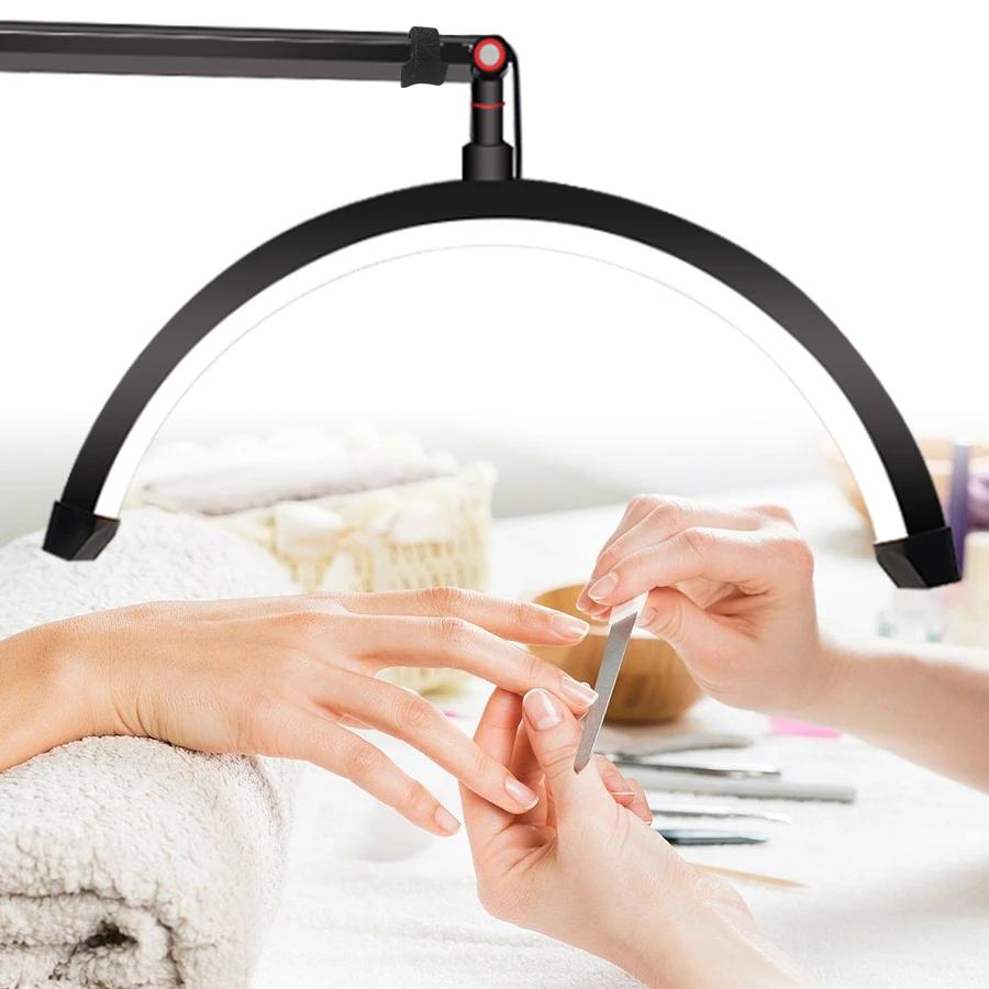 2025 New U-shaped Floor Lamp 20W LED Half Moon Laser Lamp Temperature 3000K-6000K LED Beauty Lamp Facial Care Tattoo Shooting
