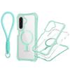 For Samsung A17 Magnetic Transparent 3-in-1 Phone Case with Hand Rope