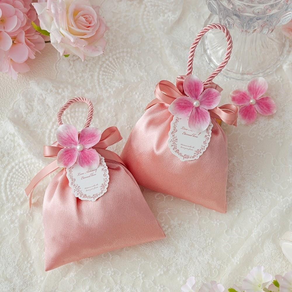Mini Flower Drawstring Bag Gift Packaging Festive Sugar Bag Fashion Wedding Candy Bag  Festival