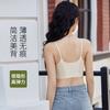 Suspender Bra Women's Ice Skin Soft Support Jelly Strip Thin Transparent Seamless Bra Beautiful Back Comfortable Gathering Inner Underwear