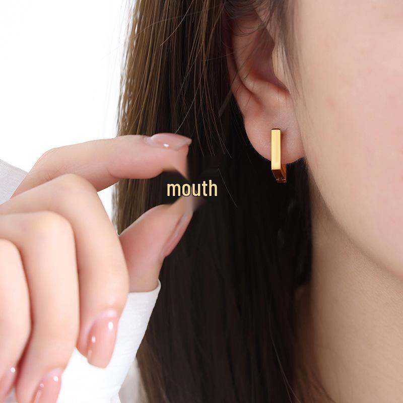 Elegant Chinese Geometric Ear Cuff Earrings - Non-fading Stainless Titanium Steel