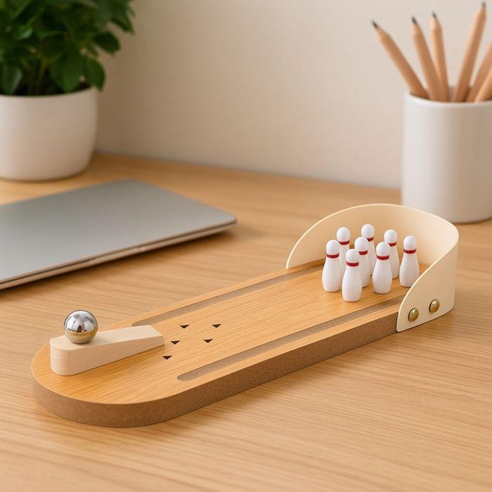 Mini Wooden Bowling Set - SHOP-STORY - BOWLINGO - 28.5 Cm - For Children and Adults - Indoor