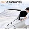 UGSHY Car Half Car Cover Sunshade, Windshield Hood Front Window All-Season Protection Waterproof Dustproof Frostproof Car Cloth, Outdoor Foldable