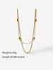 Uworld Gioielli Semplici Placcato Oro 18K Collana a Strati Catena Piatta Serpente Collana a Corda Serpente in Acciaio Inossidabile Regalo
