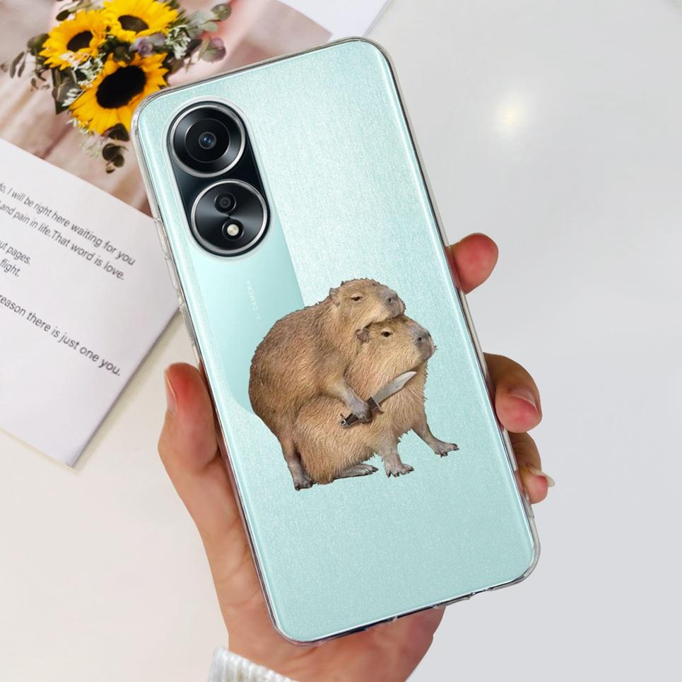 For Cover Oppo A58 4G CPH2577 Case Love Heart Butterfly Cover Shell For Oppo A78 5G 4G CPH2565 Soft Clear TPU Bumper Etui