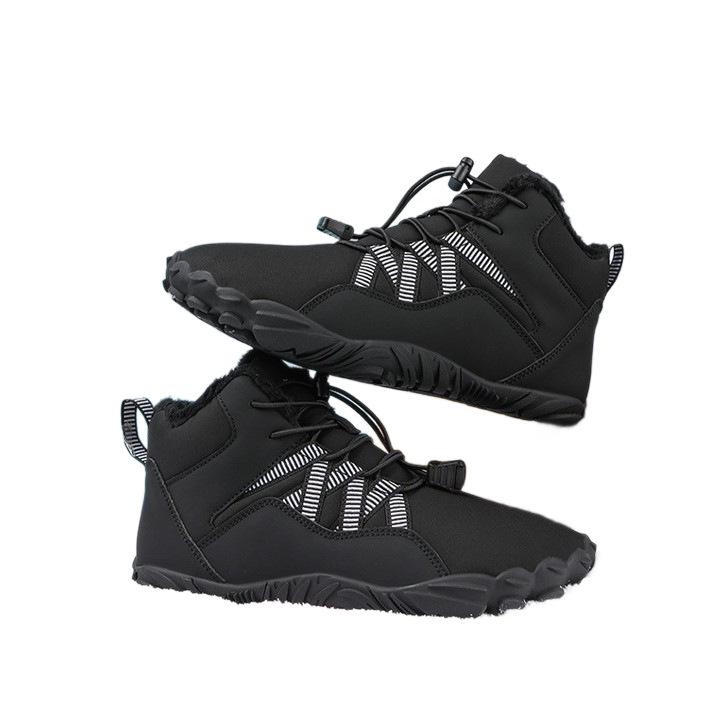 Men's Winter Non-slip Lace-up Cotton Snow Boots, Mid-top Sport Style, Couple's Edition.