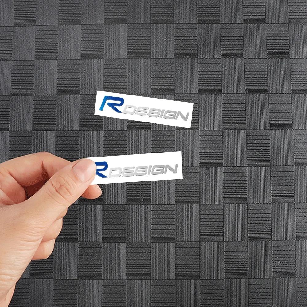 5Pcs 3D Metal R DESIGN Car Interior Sticker For Volvo Octavia 3 Fabia Kodiaq Kamiq RS Rapid Yeti Steering Wheel Decor Accessory