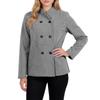 Ladies' Casual Temperament Double Breasted Solid Color V-neck Coat Jacket