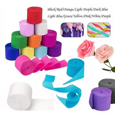 1 Stück 4,5 cm x 25 Meter Krepppapier-Girlanden Seidenpapierrolle Blumenbasteln Geburtstag Hochzeitsparty Hintergrund DIY-Dekoration