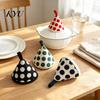 Anti Scald Insulation Mitts Triangular Pot Lid Handle Cover, Heat Resistant Hot Cookware Kitchen Covers Anti-Scald Mitts, Cotton Knob Grabber Holders,