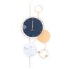 3D Geometric Metal Wall Clock Silent Sweeping Movement Iron Decorative Clock Baking Paint Anti-Fade for Living Rooms
