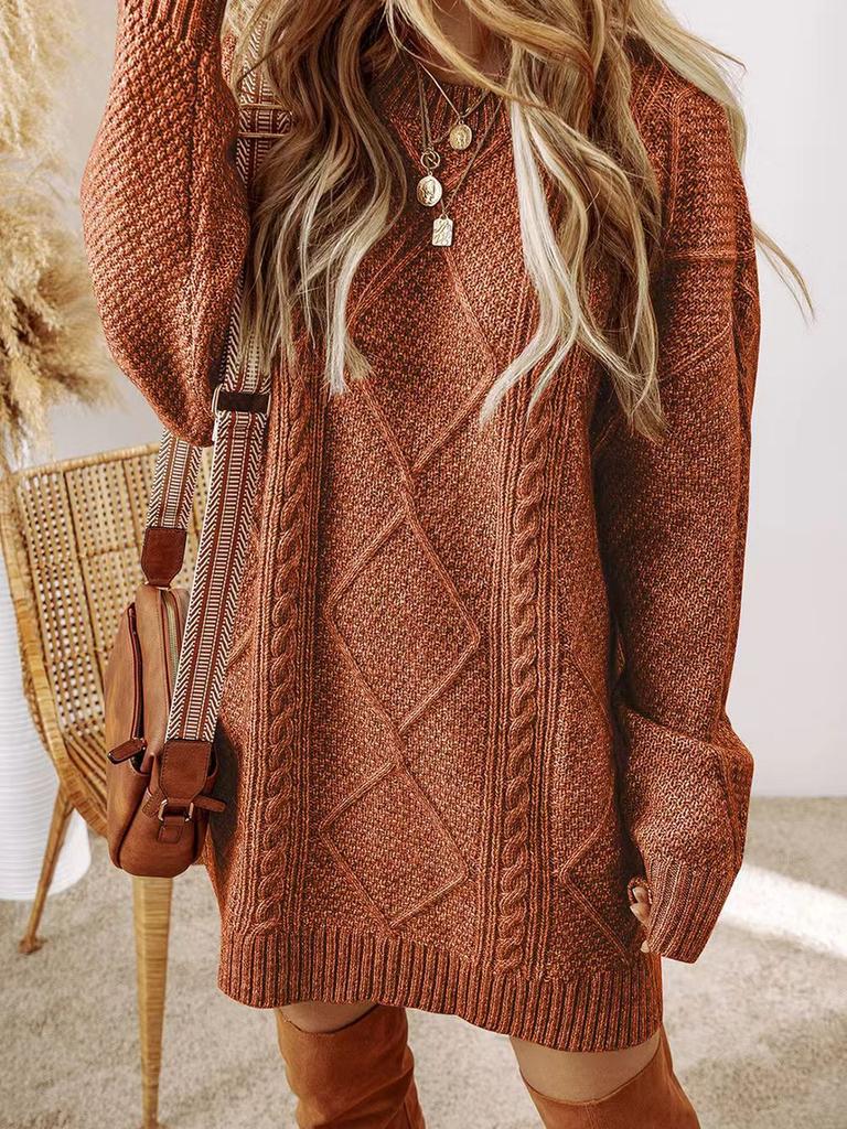 New Arrivals Women's Fashion Loose Lazy Style Sweater Dress